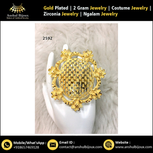 Conjuntos de diseño de anillo de moda de oro exclusivo de África occidental para fiesta de compromiso de boda o aniversario-Anillos de alianzas de boda - Product Image 3