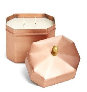 Pink Antique Design Jar <b>Candle</b> Container <b>Copper</b> Cup Shape Modern Style for Home Decoration and Special Occasions - Product Image 4