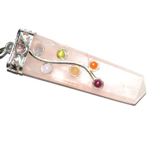 Colgante de flor de cuarzo rosa para Chakra, colgante de flor de cuarzo rosa para venta en línea - Product Image 1