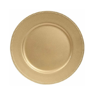 Placa de cargador de vajilla, Color diseño clásico de dorado, placa de Metal de calidad estándar, uso para Decoración de mesa - Product Image 1