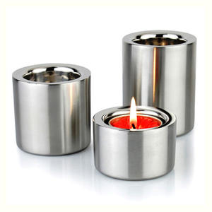 Style moderne bougeoirs en métal en acier inoxydable candélabres Bars Shree Vallabh métaux SVM-202221; 41826 - Product Image 1