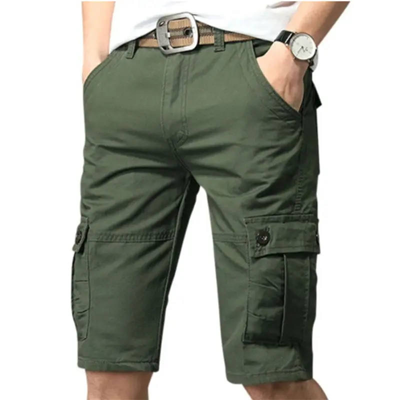 Pantalones de ocio para hombre, ropa militar de poliéster/algodón, Casual, Polar, de alta calidad, personalizada, frontal plana, recta, Primavera, Verde