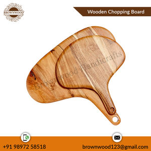 Ensemble de 2 planches à découper en bois d'acacia faites à la main, planche à pizza de service à découper au design personnalisé pour la cuisine à bas prix - Product Image 6