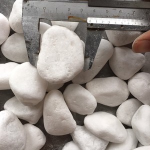 Pierre de galet blanche polie pour le paysage extérieur pour les allées de pavage - Product Image 2