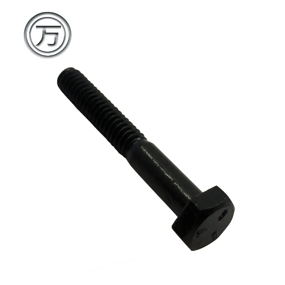 Carbon steel black half thread hex cap screw bolt