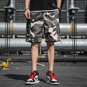Nouveau short d'été respirant en coton polyester imprimé camouflage pour homme - Product Image 2