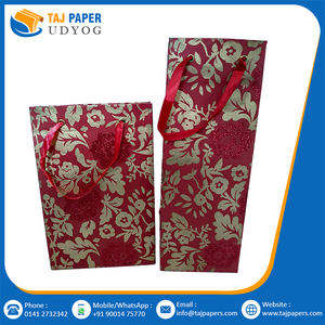 Alta calidad personalizado impreso flor diseño Kraft papel hecho a mano bolsa de la compra al por mayor precio utilizado para el embalaje con logotipo personalizado - Product Image 3