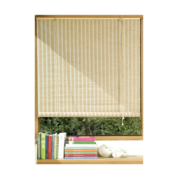 Day and Night Mechanical Jute Paper Roll Up Window Curtain Blind