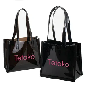 Популярные Онлайн Модные женские водонепроницаемые Прозрачные сумки-тоут, прозрачная сумка для покупок из ПВХ