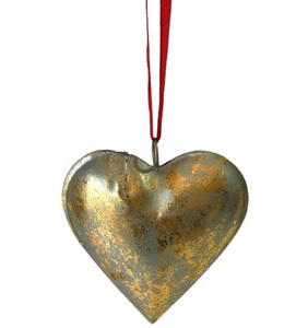 โลหะเหล็กร้อนขายง่ายหัวใจทองและเงินตกแต่งคริสต์มาสเครื่องประดับแขวนหัวใจ - Product Image 1