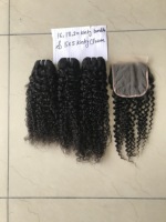 Монгольские натуральные волосы Remy 10A класса, кудрявые, с HD-закрытием 5x5, прозрачный кружевной топ, с сохраненной кутикулой, 16, 18, 20 дюймов