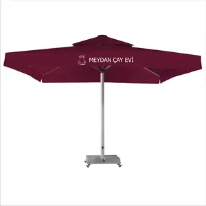 Brand New Design Crane Operated 500x500 cm Outdoor Waterproof Parasol Umbrella Garden Patio