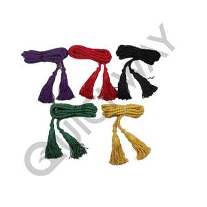 Uniforme ceremonial Nuevo Cordón de pancarta de seda rojo y azul El mejor otro color sólido Fabricación a granel Cuerdas de corneta - Product Image 1