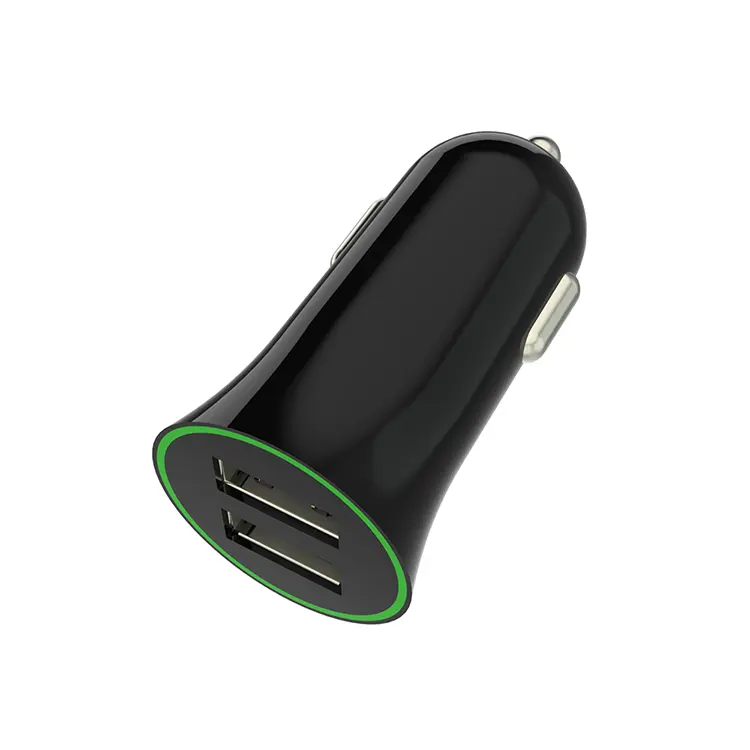 दोहरी USB 12-24W मोबाइल फोन कार यूएसबी चार्जर एडाप्टर 2 पोर्ट यूएसबी कार चार्जर 5V/2.4A और 5V/2.4A वाहन चार्जर
