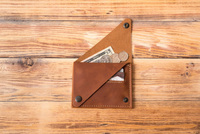 Nuevo estilo de cuero genuino Mini cartera tarjeta y efectivo titular billetera de cuero mejor regalo para hombre mujer con logotipo personalizado