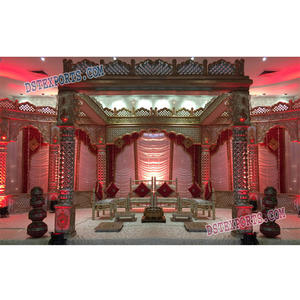 Mandap traditionnel Haveli pour mariage indien, design portable en fibre de cristal, Los Angeles - Product Image 1