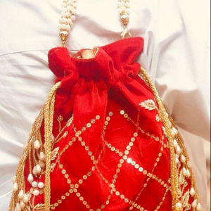 Handmade Embroidery Thread Mirror Work Potli <b>Bags</b> Luxury Evening Clutch Fancy Gift <b>Bags</b> Handbag Wholesale Perfect <b>For</b> <b>Wedding</b> - Product Image 1