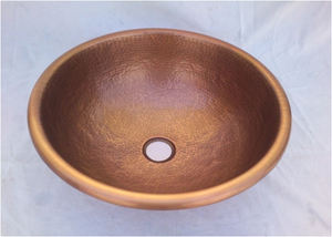 Cobre lavabo con martillado efecto cobre lavabo - Product Image 5