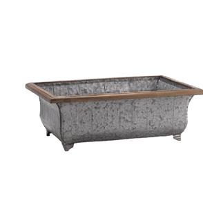 Récipient de stockage galvanisé de qualité supérieure de couleur grise de grande taille parfait pour la maison et les ustensiles de cuisine Option de stockage élégante - Product Image 1