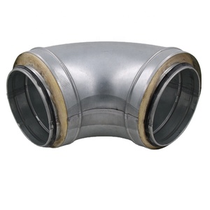 CVC <span class=keywords><strong>double</strong></span> <span class=keywords><strong>paroi</strong></span> conduits en spirale raccords pré-pressé isolé virages avec 15mm isolé - Product Image 2