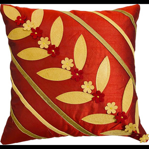 Gold Line Designer 100% Silk Eco-Friendly Antipolvo Ácaros Fundas de cojines para sala de estar Dormitorio Hogar Hotel Decoración-Navidad - Product Image 2