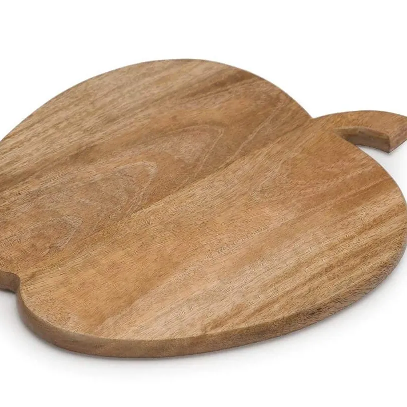 Tabla de cortar madera en forma de manzana, tabla para picar
