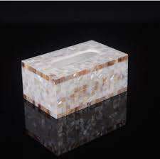 Boîte à mouchoirs en nacre pour accessoires de bureau de taille personnalisée vaisselle boîte à mouchoirs MOP à vendre - Product Image 5