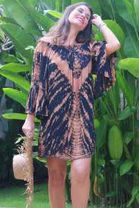 À la mode Tie dye court volant bohème été à la mode Boho court vêtements de plage tenue pour belles dames - Product Image 3