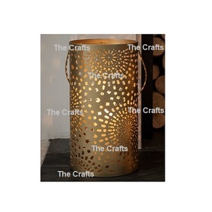 Porte-bougie rond de qualité supérieure en métal et en verre, pour la décoration de la maison et des mariages - Product Image 3