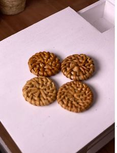 Home And Kitchen Tea And <b>Coffee</b> Rattan Coasters Set of 4 Pcs Square Shape Perfect For Tableware Placemats And <b>Pads</b> Square Shape - Product Image 5