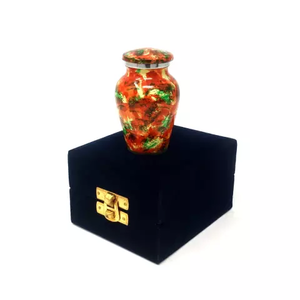 Urnas de cremación conmemorativas de varios colores de estilo europeo, metal de latón/aluminio para almacenamiento de cenizas de mascotas para funerales - Product Image 6