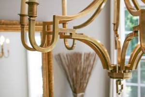 Lustre suspendu classique en fer et cuivre doré, luminaire décoratif de luxe, haute qualité, pour hôtel, pour l'exportation - Product Image 4