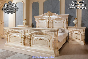 Meubles de chambre à coucher sculptés de style Empire Mughal, meubles de chambre à coucher de style Maharaja, meubles de chambre à coucher sculptés de style indien Taj Mahal - Product Image 5