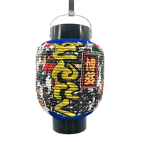 Lanterne en papier cylindrique pliable de style japonais, imitation antique, couleur personnalisée, 100% faite à la main, artisanat pour la décoration des fêtes