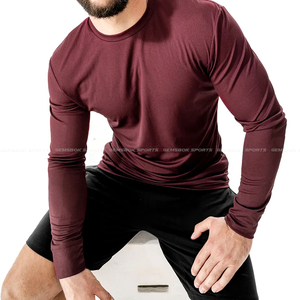 High Quality New Arrival Long Sleeve T- Shirt For Men Custom Gym Workout T-Shirt - Product Image 5