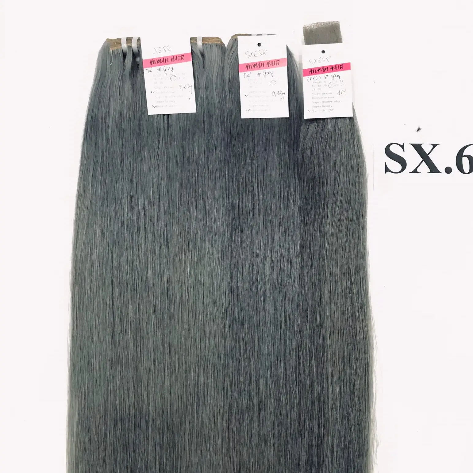 Kilo Haar Natuurlijk Menselijk Extensions Vietnamese Haar Beste Kwaliteit Vietnam Ruwe Grey Bone Steil Haar