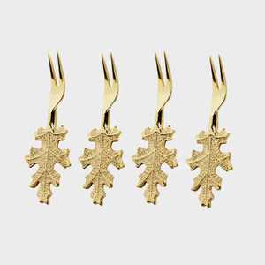 ANTIQUE LEAF <b>CHEESE</b> FORKS for KITCHEN and SERVING - Product Image 1