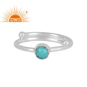 อริโซนาพลอยสีเขียวขุ่นแหวนเครื่องประดับผู้ผลิตที่ทำด้วยมือ925สเตอร์ลิงสาวแหวนเครื่องประดับผู้ค้าส่ง - Product Image 1