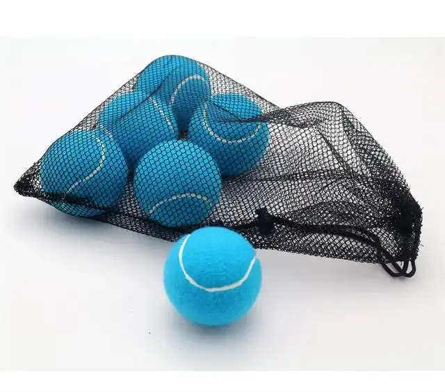 Ausbildung Tennis Ball Blau Farbe aus Gummi Core und Filz Oberfläche Pack Von 10 Kugeln In Mesh Tasche Mit schaukel Tag