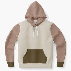 Sweat à capuche bloc deux couleurs, vêtement à la mode pour femmes, avec poches kangourou, manches régulières, pour filles, - Product Image 4