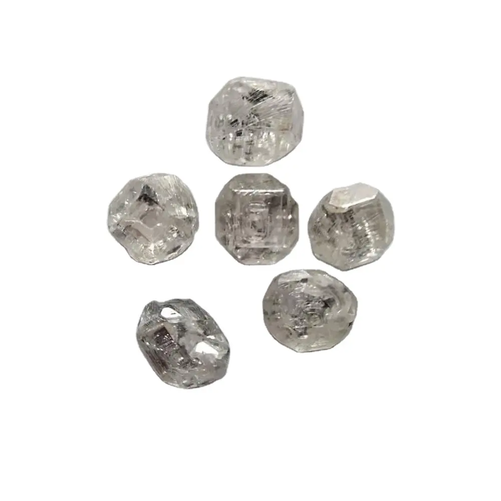 Synthétique de diamant brut, HPHT blanc, vente en gros, 5 pièces