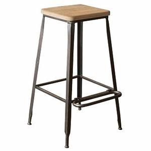 Black Iron <b>Wire</b> Stool with Wooden Top Traditional Design Living Room Decorative Coffee Stool Eco-friendly - Product Image 5