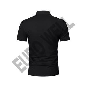 Camiseta de polo unisex con cuello redondo y diseño de logotipo personalizado de algodón de alta calidad 100%, camiseta en blanco sostenible hecha en fábrica para hombre - Product Image 2