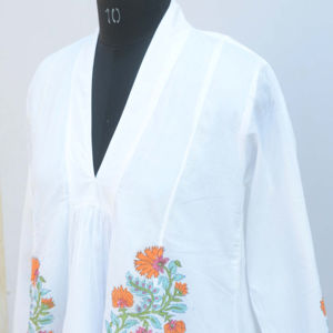 Nueva llegada elegante vestido largo de verano para mujer bloque de mano estampado algodón Kurta Casual Wear Natural perfecto personalizado novia - Product Image 3