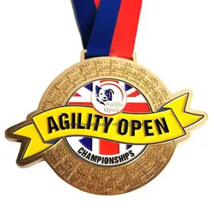 ميداليات جوائز رياضية معدنية مطلية بالمينا ذات جودة ممتازة للمباريات المفتوحة للنوادر الحركة