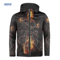 Veste coupe-vent imperméable pour homme avec fermeture éclair Logo personnalisé Impression 3D pleine sublimation Protection UV personnalisée grande taille pour unisexe
