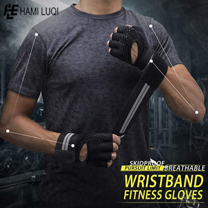 Entraînement sportif Entraînement de fitness Entraînement d'haltérophilie Demi-doigt Gants de gymnastique Sac Opp Durable Unisexe Paypal PK Haltérophilie - Product Image 2