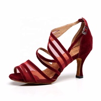 Zapatos de Baile Latinos de Salón, Tango y Salsa para Niñas, de Alta Calidad, al por Mayor, de Cuero Genuino, Color/Talla/Logotipo Personalizables
