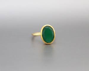 Bague en argent sterling 925 Onyx vert Bijoux design faits à la main Bijoux en onyx naturel Grossiste Fabrication de bijoux Casa De Plata - Product Image 2