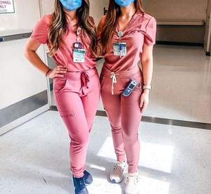 Pantalones apilados de LICRA elásticos de 4 vías personalizados para enfermeras, uniformes de hospital, trajes de enfermería, uniformes para correr, conjuntos de uniforme - Product Image 4